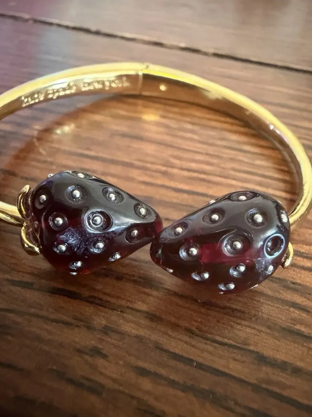 Kate Spade New York Picnic Perfect Strawberry Cuff Bracelet Spring Summer